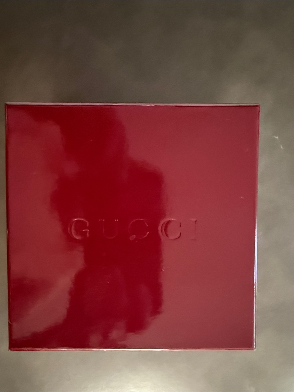 Gucci Red Gloss Logo Boxes + small fabrics bags